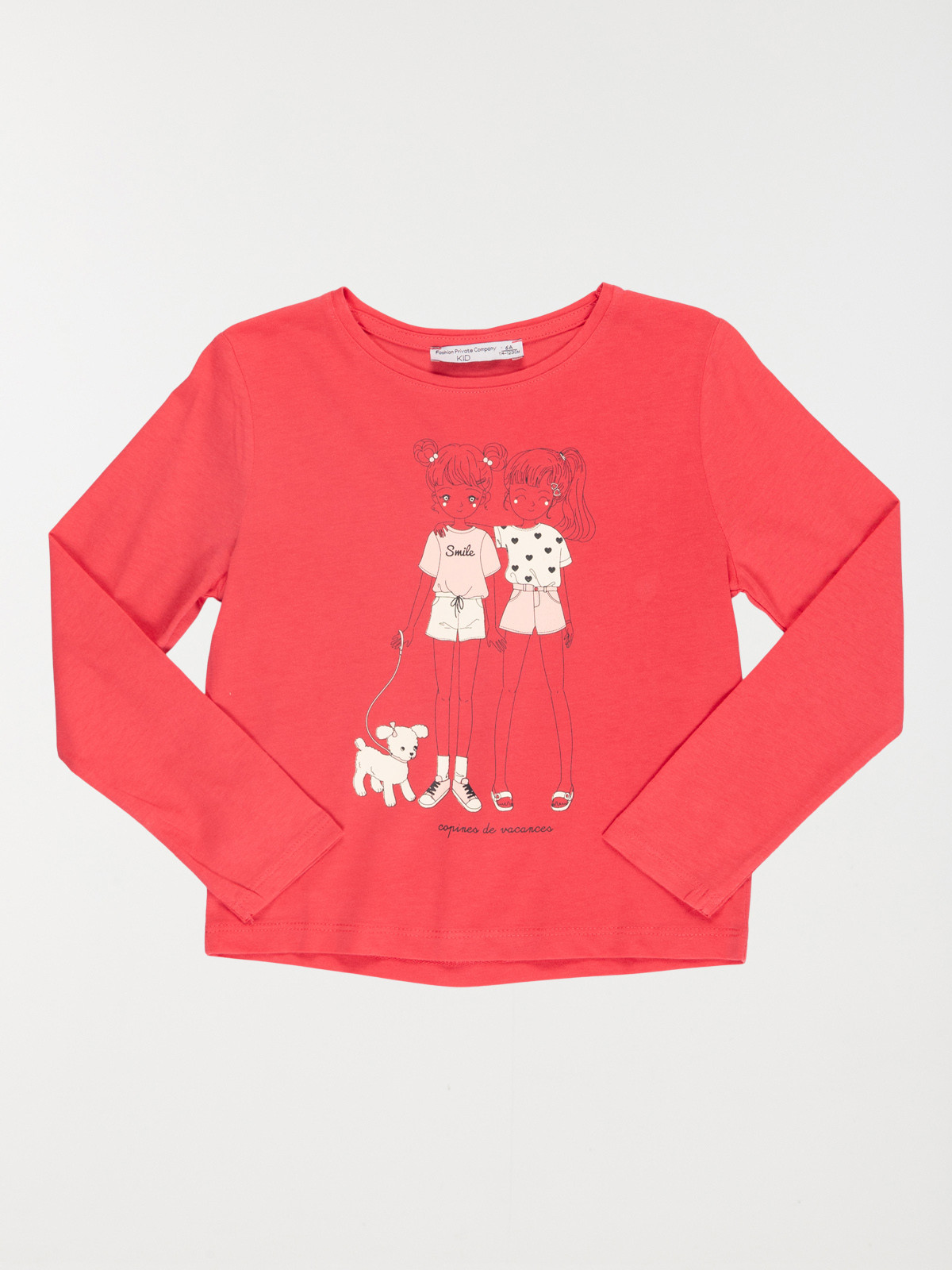T-shirt copines vacances fille (3-12A)