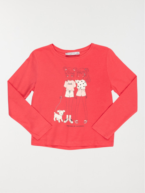 T-shirt copines vacances fille (3-12A)
