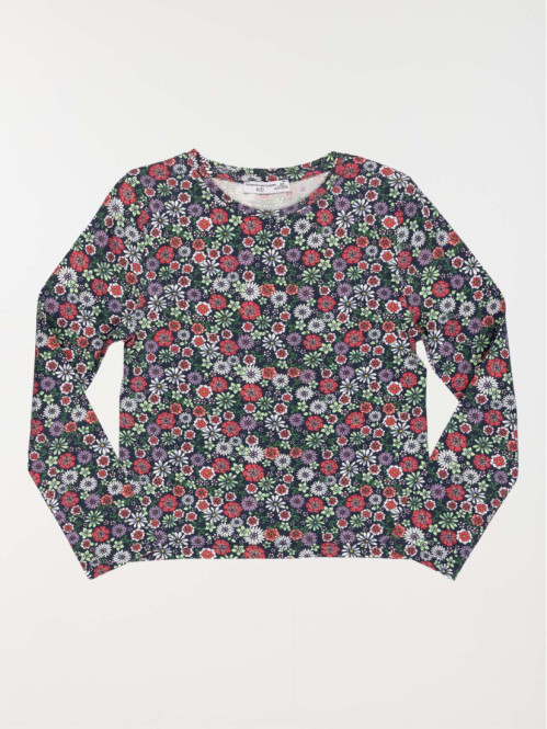 T-shirt motifs fleurs fille (3-12A)