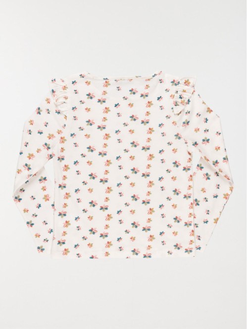 Tee-shirt motifs fleurs fille (3-12A)