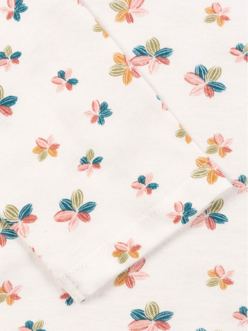 Tee-shirt motifs fleurs fille (3-12A)