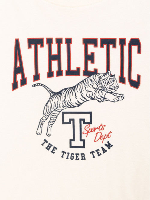 T-shirt écru tigre garçon (3-12A)