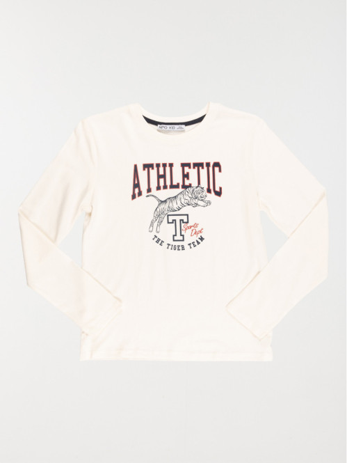 T-shirt écru tigre garçon (3-12A)