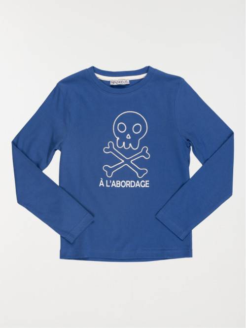 T-shirt à l'abordage bleu (3-12A)