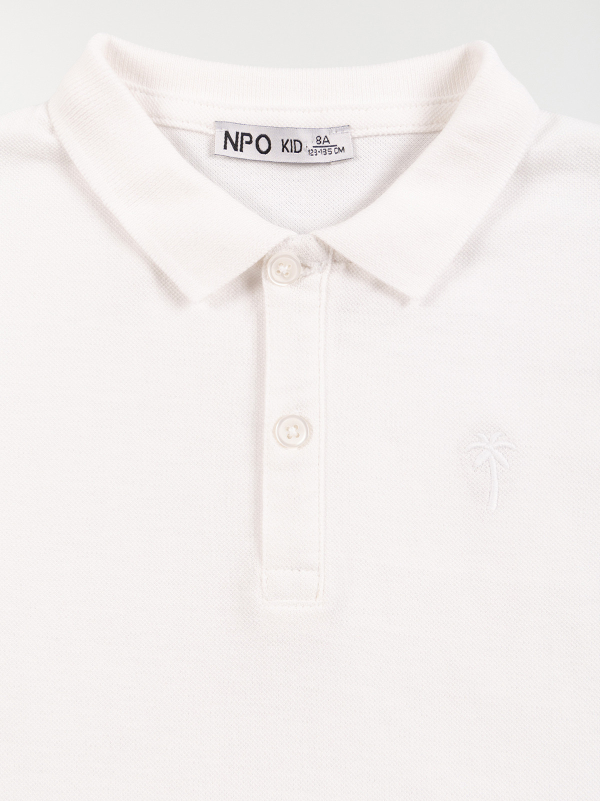 Polo blanc 100% coton garçon (3-12A)