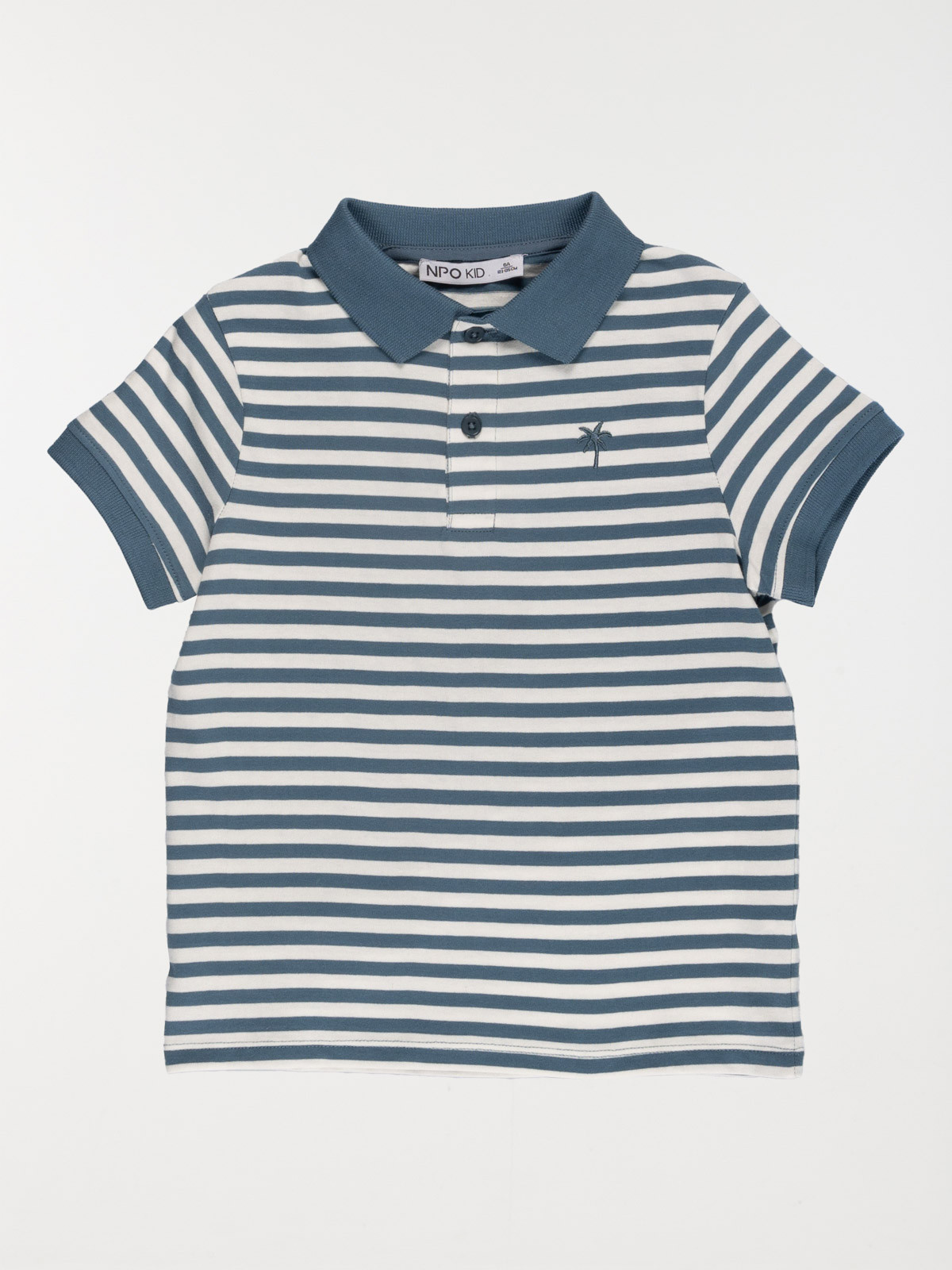 Polo rayé palmier brodé garçon (3-12A)