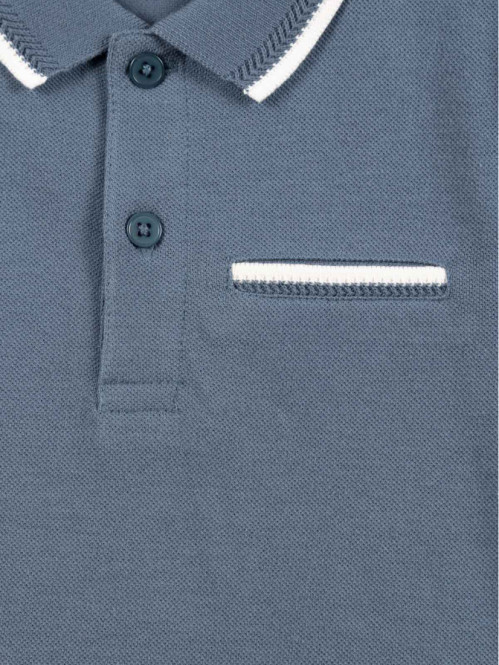 Polo indigo garçon (3-12A)