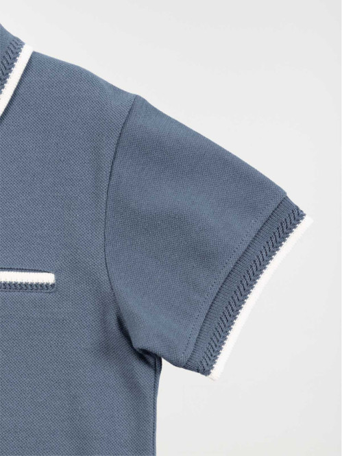 Polo indigo garçon (3-12A)