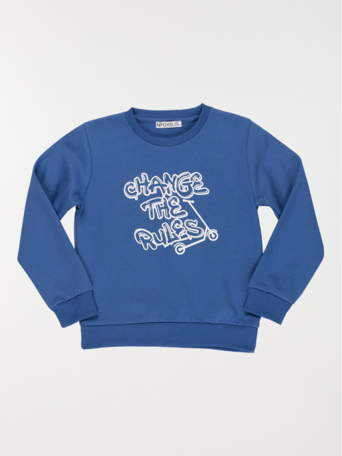 Sweat trottinette message garçon (3-12A)