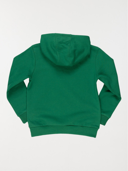 Sweat capuche vert sapin garçon (3-12A)