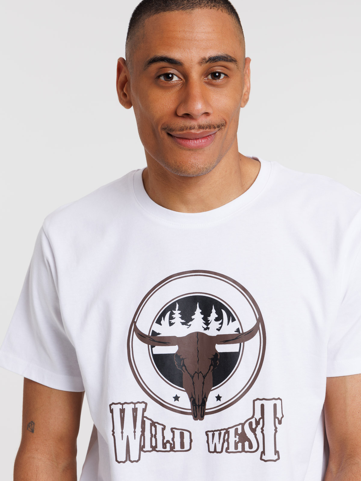 T-shirt imprimé blanc homme