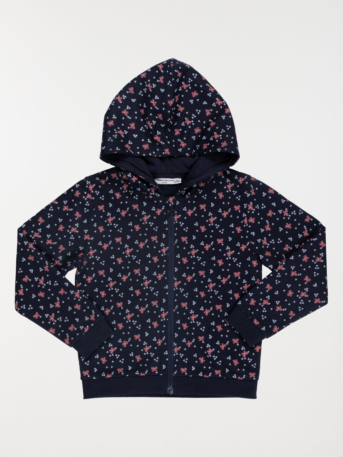 Sweat capuche papillon fille (3-12A)