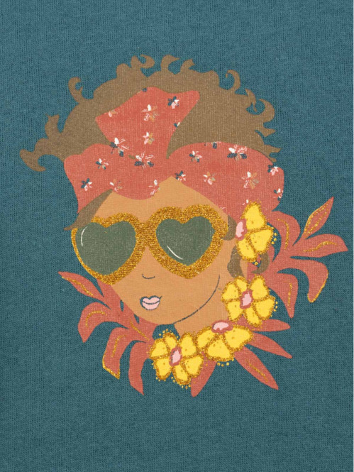 Sweat imprimé visage fille...