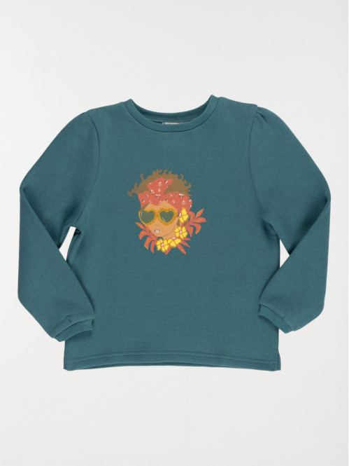 Sweat imprimé visage fille...