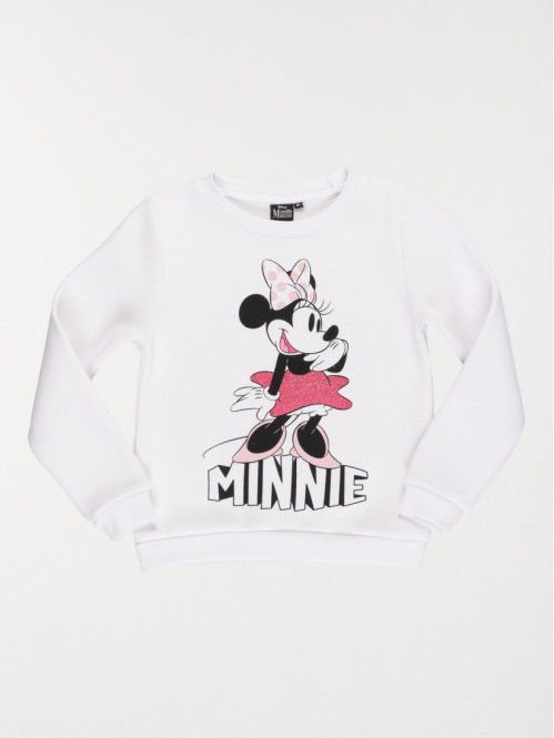 Sweat fille Minnie blanc (3-10A)