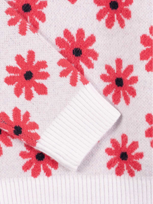 Pull court fleuri fille...