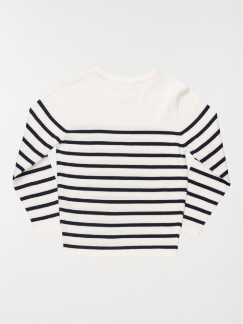 Pull rayé col rond garçon (3-12A) Pull rayé col rond garçon (3-12A)