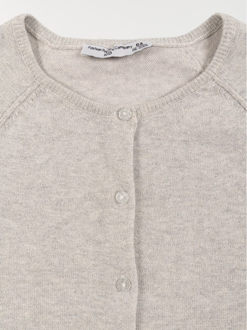 Gilet gris brillant fille...