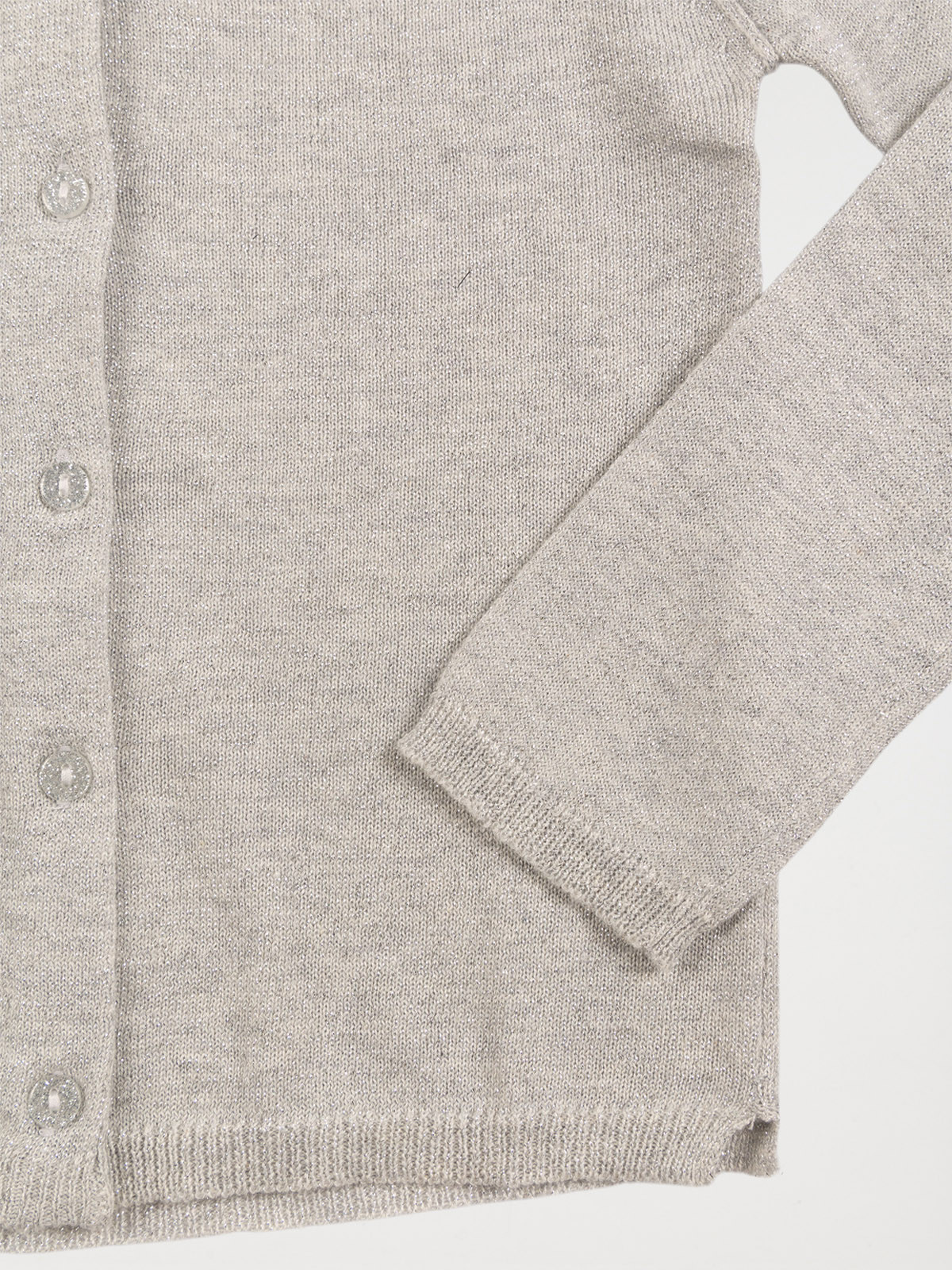 Gilet gris brillant fille (3-12A) Gilet gris brillant fille (3-12A)