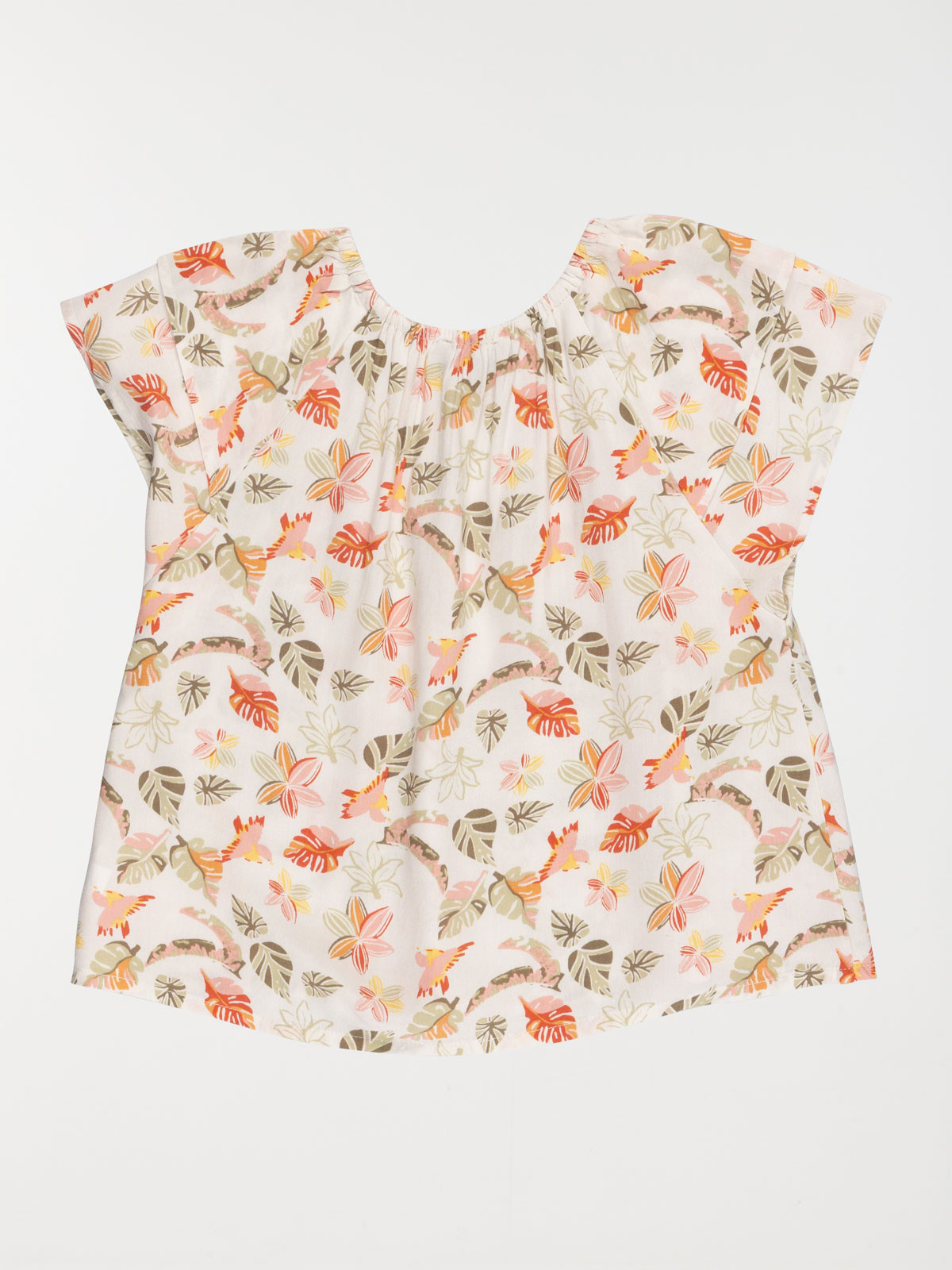 Blouse imprimé tropical fille (3-12A) Blouse imprimé tropical fille (3-12A)