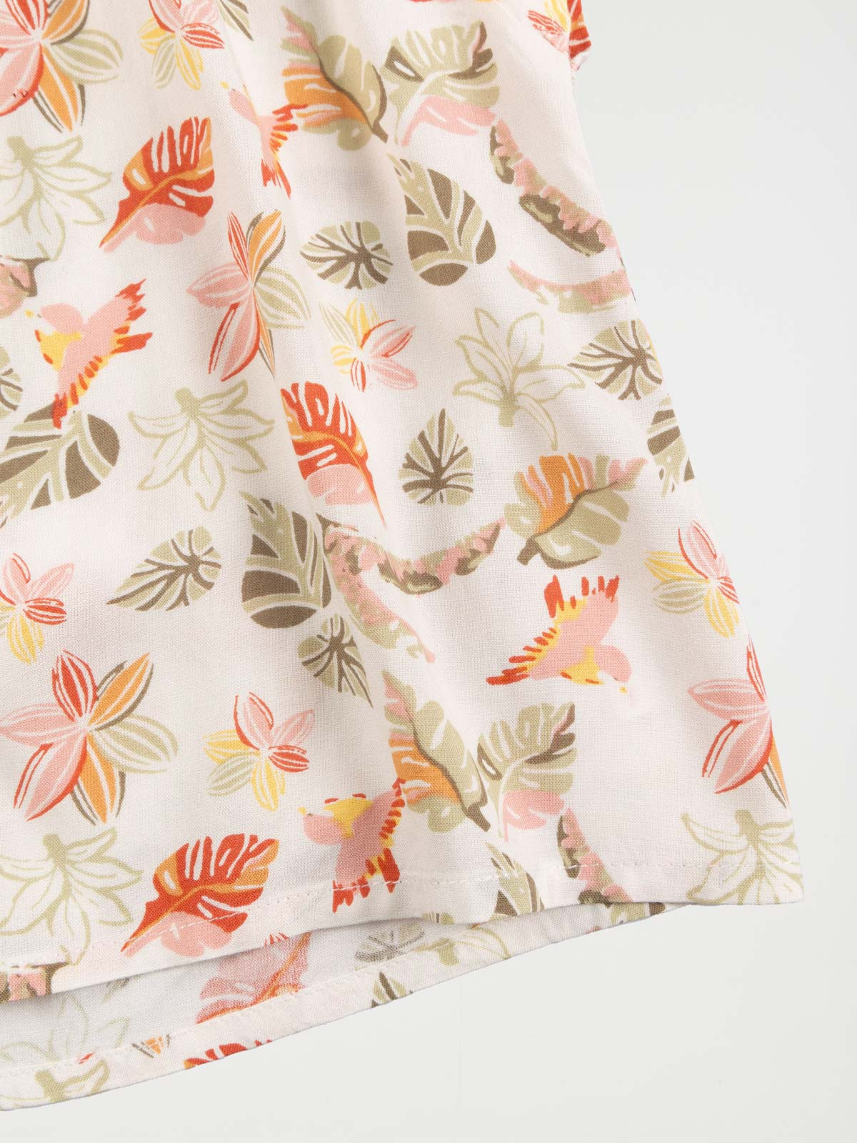 Blouse imprimé tropical fille (3-12A) Blouse imprimé tropical fille (3-12A)