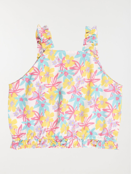 Blouse motif tropical fille...