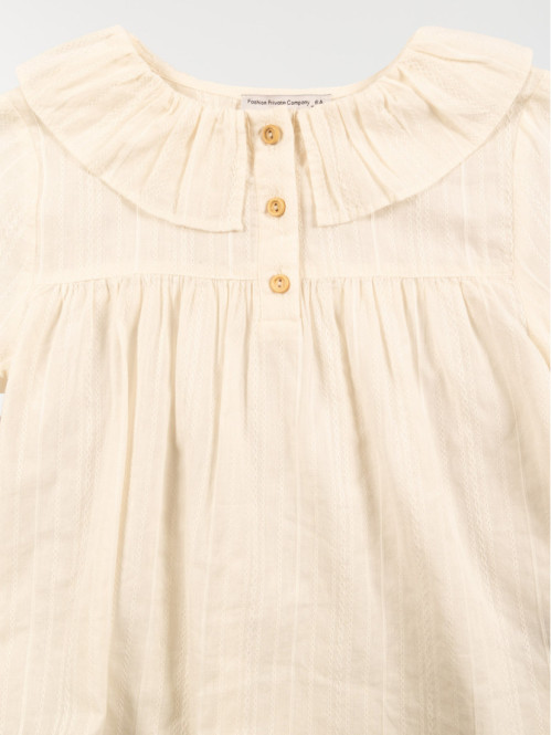 Blouse unie écru fille (3-12A)