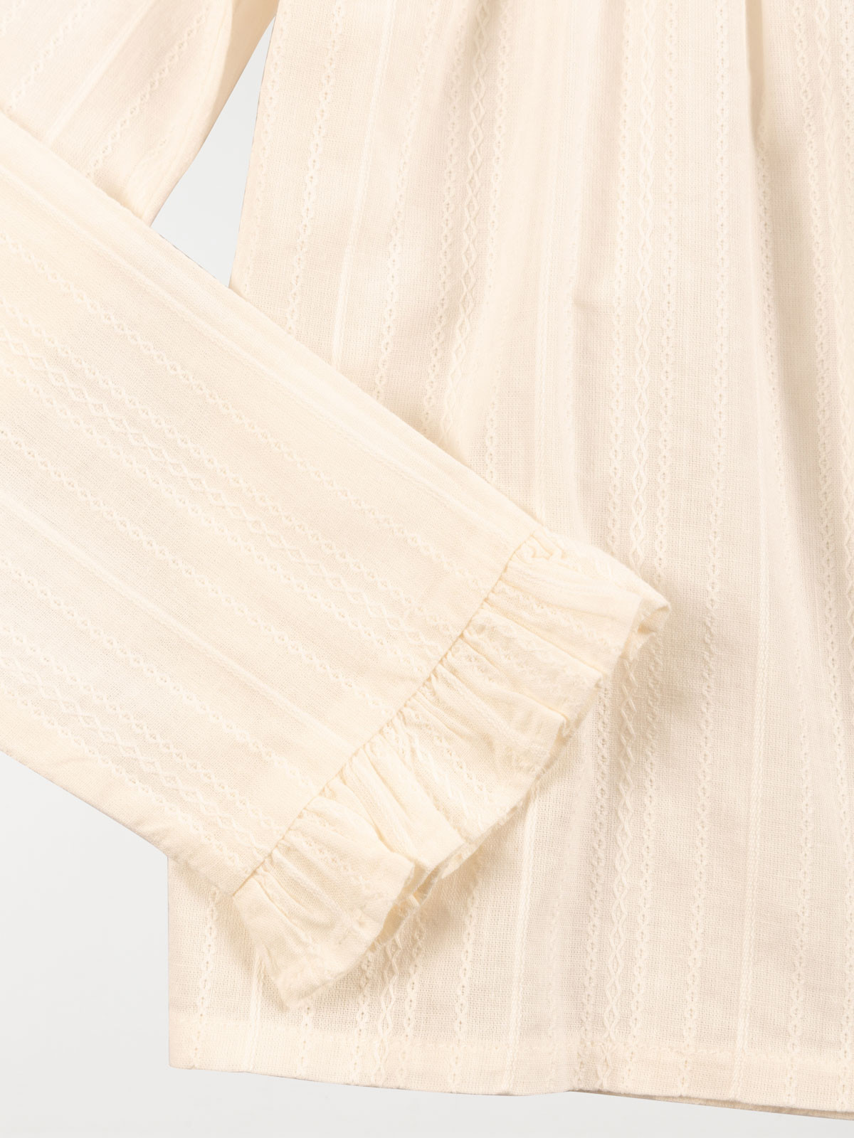 Blouse unie écru fille (3-12A) Blouse unie écru fille (3-12A)