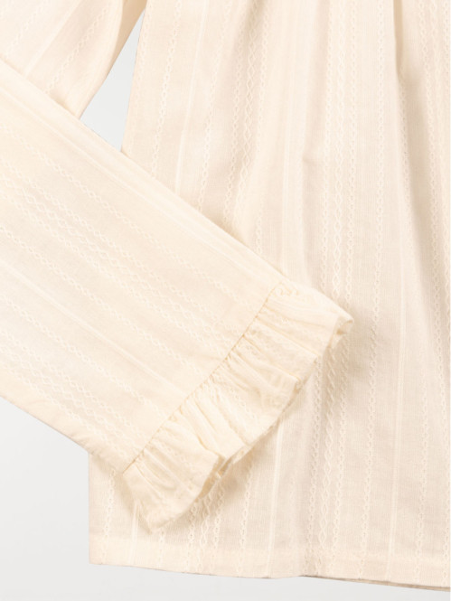 Blouse unie écru fille (3-12A)
