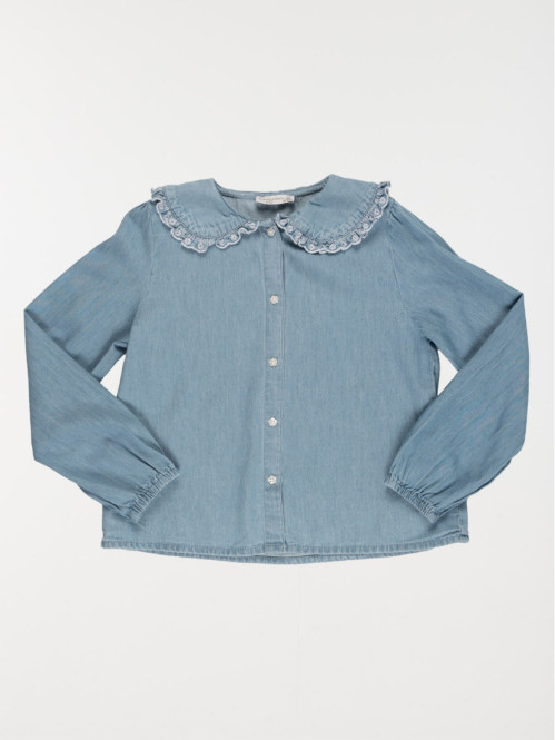 Blouse col claudine stone fille (3-12A)