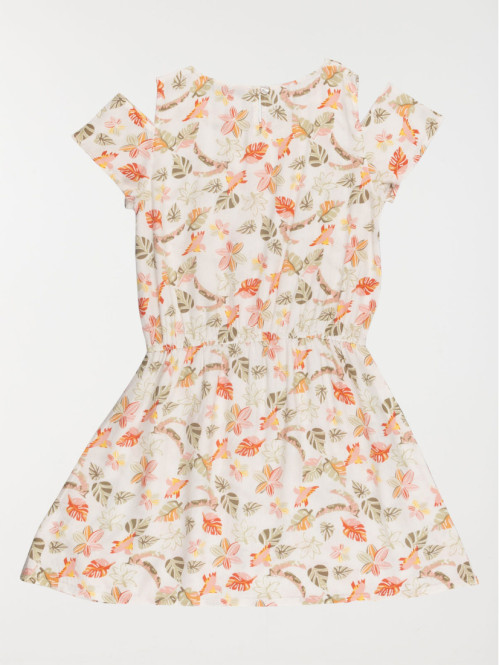 Robe tropicale écru fille (3-12A) Robe tropicale écru fille (3-12A)