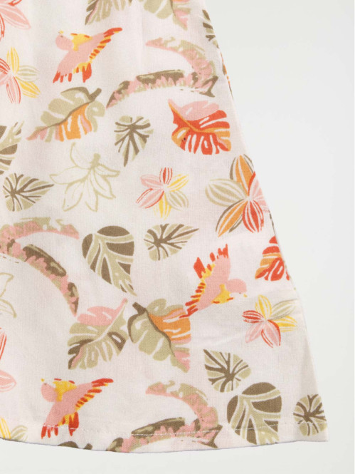 Robe tropicale écru fille (3-12A) Robe tropicale écru fille (3-12A)