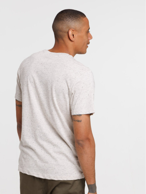 Tee-shirt col rond écru homme