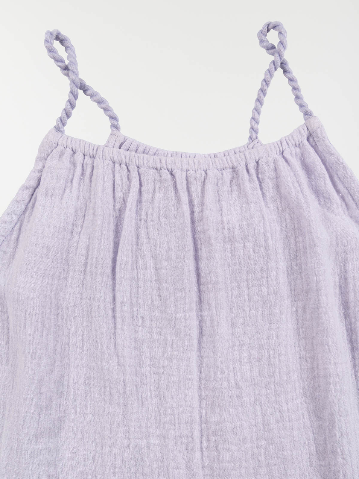 Robe lilas gaze de coton fille (3-12A)