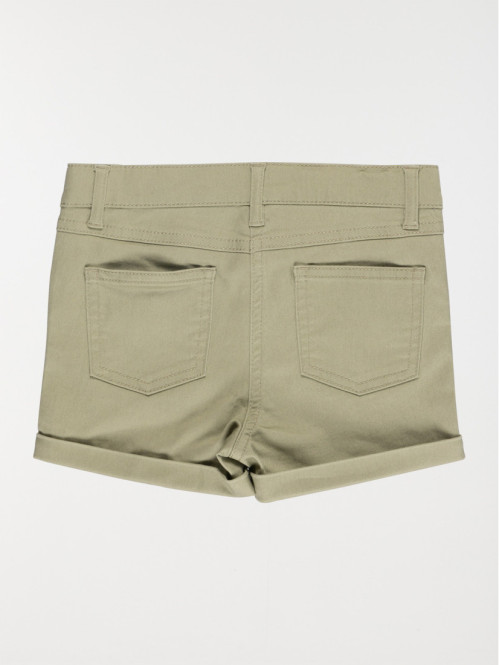 Short basique kaki clair fille (3-12A)