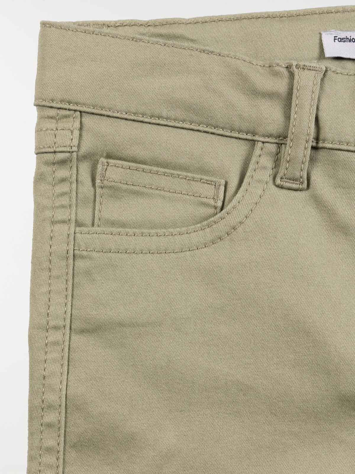 Short basique kaki clair fille (3-12A)