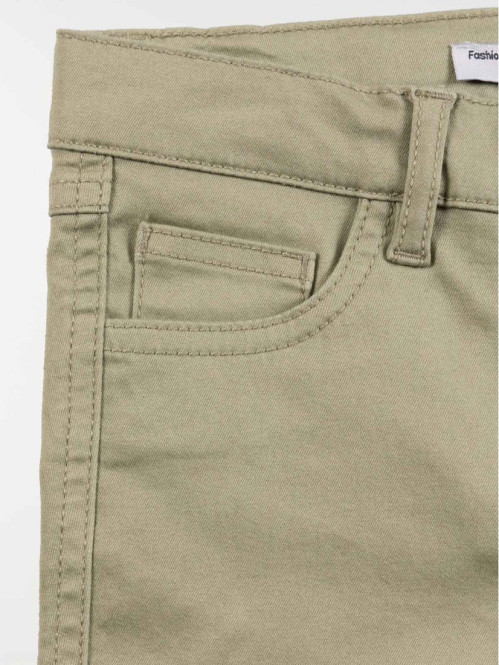 Short basique kaki clair fille (3-12A)