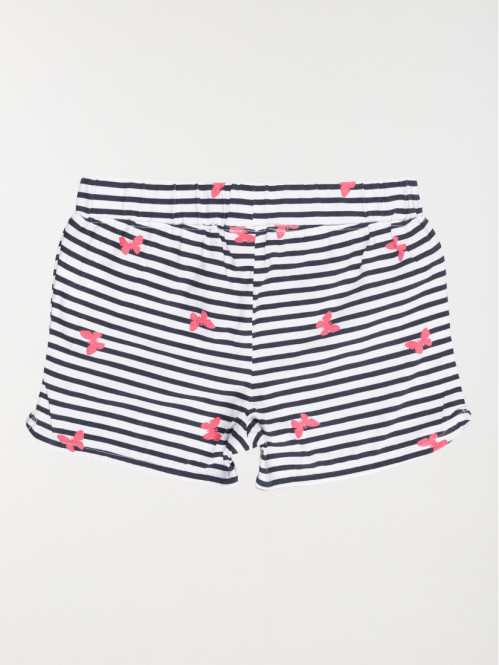 Short rayé et papillon...