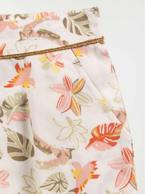 Short fille imprimé fleuri...