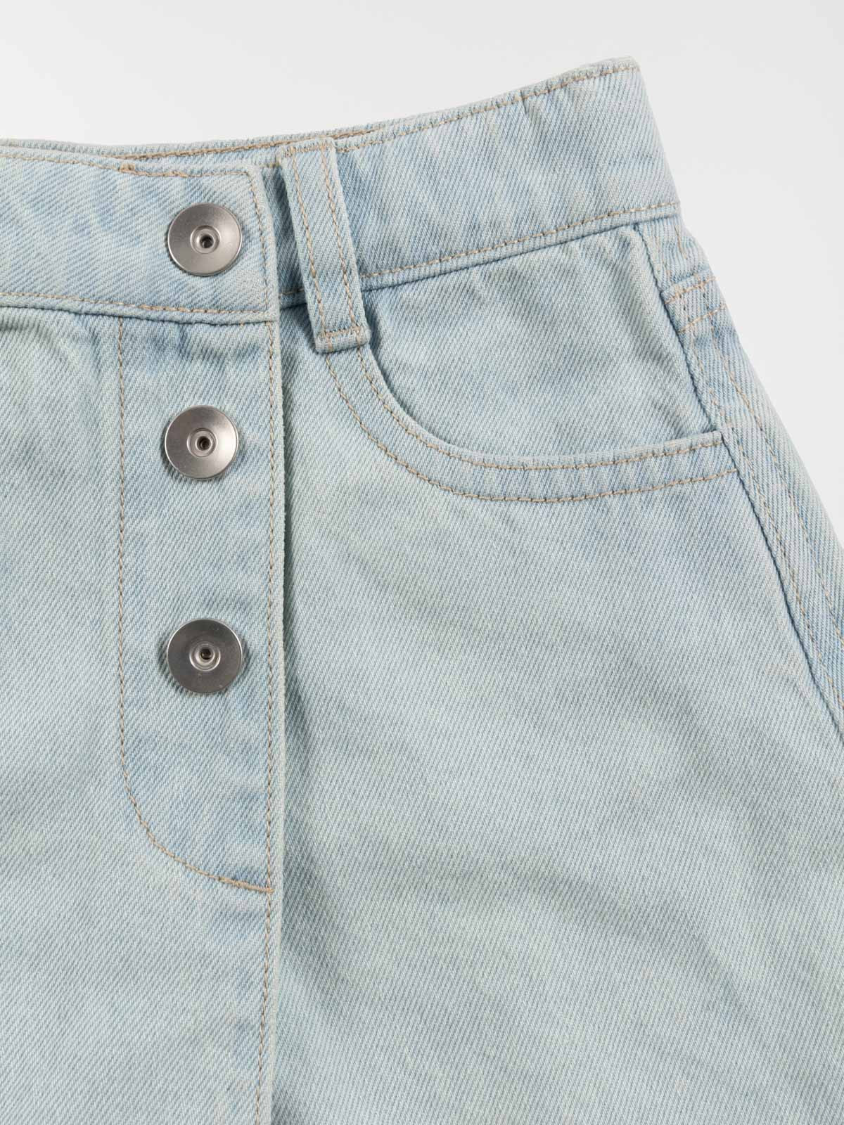 Jupe short bleach denim fille (3-12A)