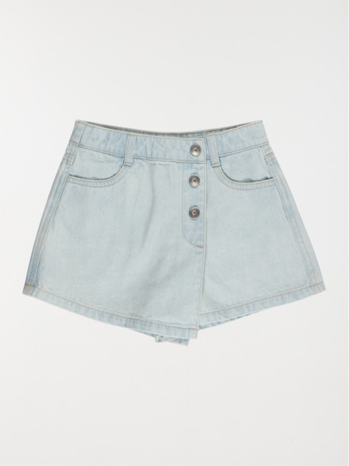 Jupe short bleach denim fille (3-12A)