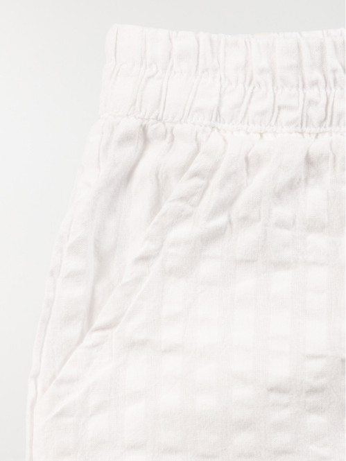 Short en coton fille blanc (3-12A) Short en coton fille blanc (3-12A)
