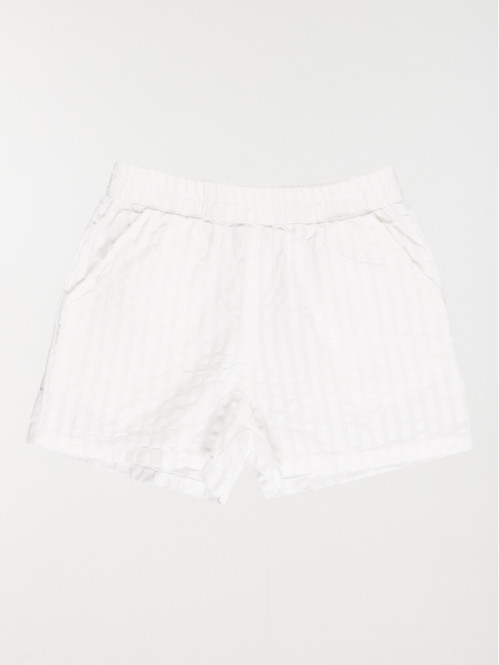 Short en coton fille blanc (3-12A)