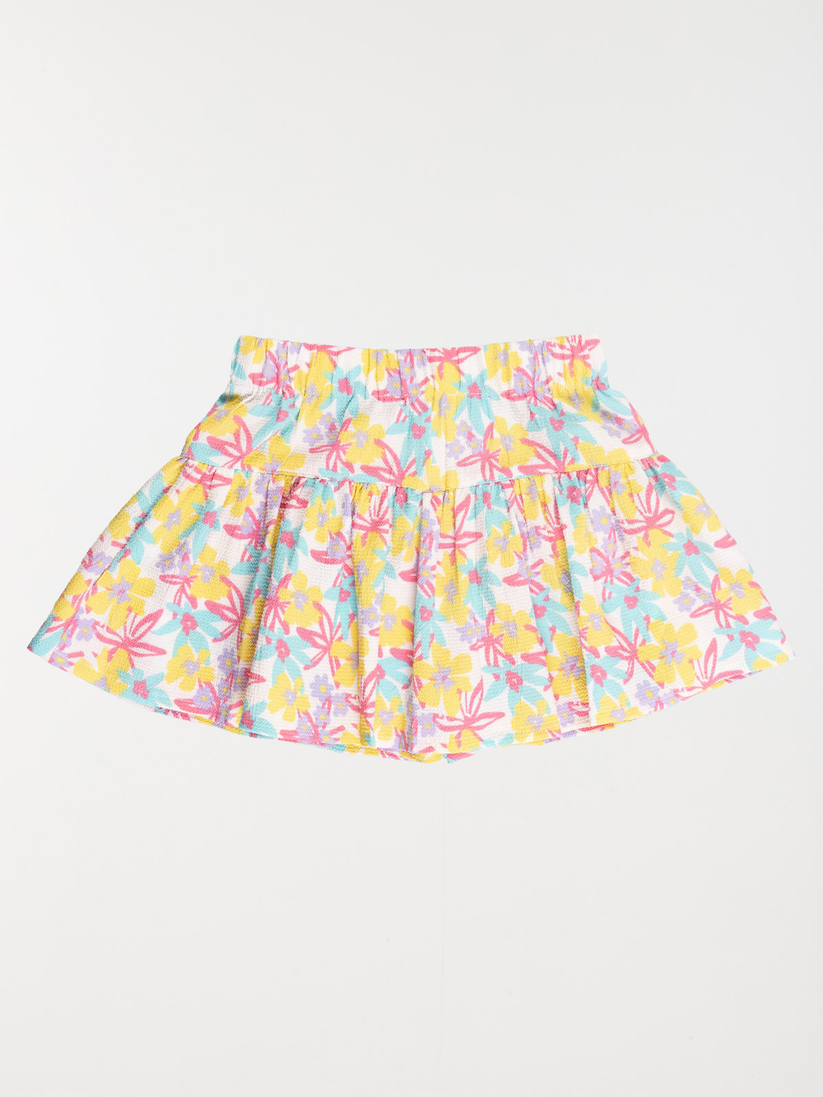 Jupe short motif tropical fille (3-12A) Jupe short motif tropical fille (3-12A)