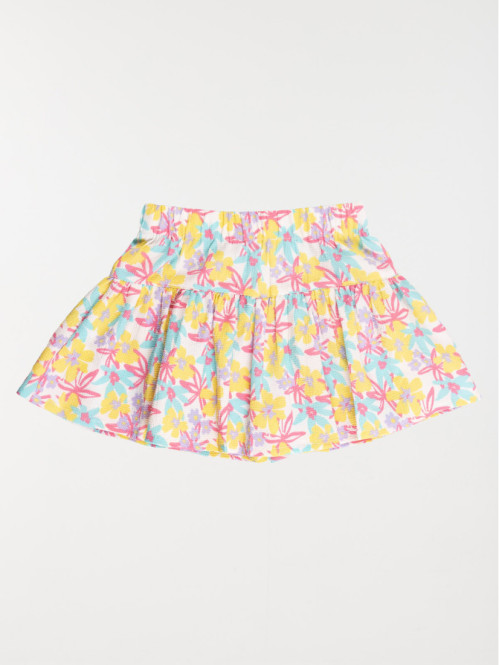 Jupe short motif tropical fille (3-12A) Jupe short motif tropical fille (3-12A)
