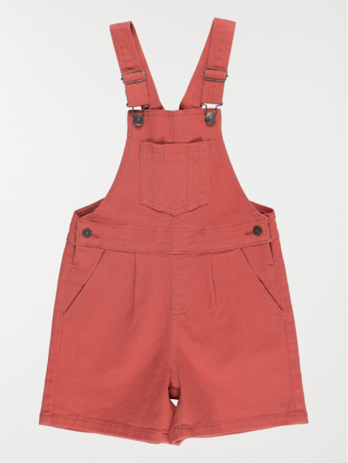 Salopette courte uni fille (3-12A)