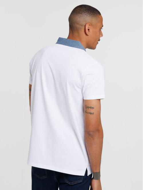 Polo 100% coton blanc homme