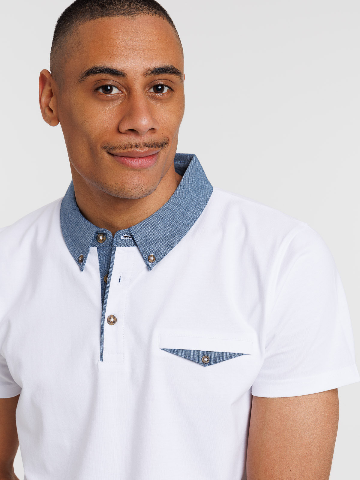 Polo 100% coton blanc homme