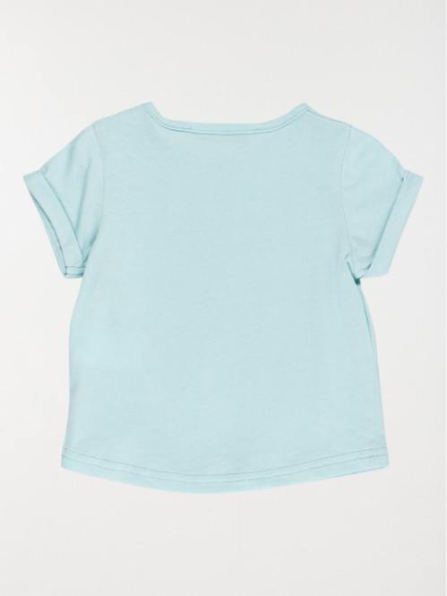Tee-shirt aqua fleurs fille (3-36M) Tee-shirt aqua fleurs fille (3-36M)
