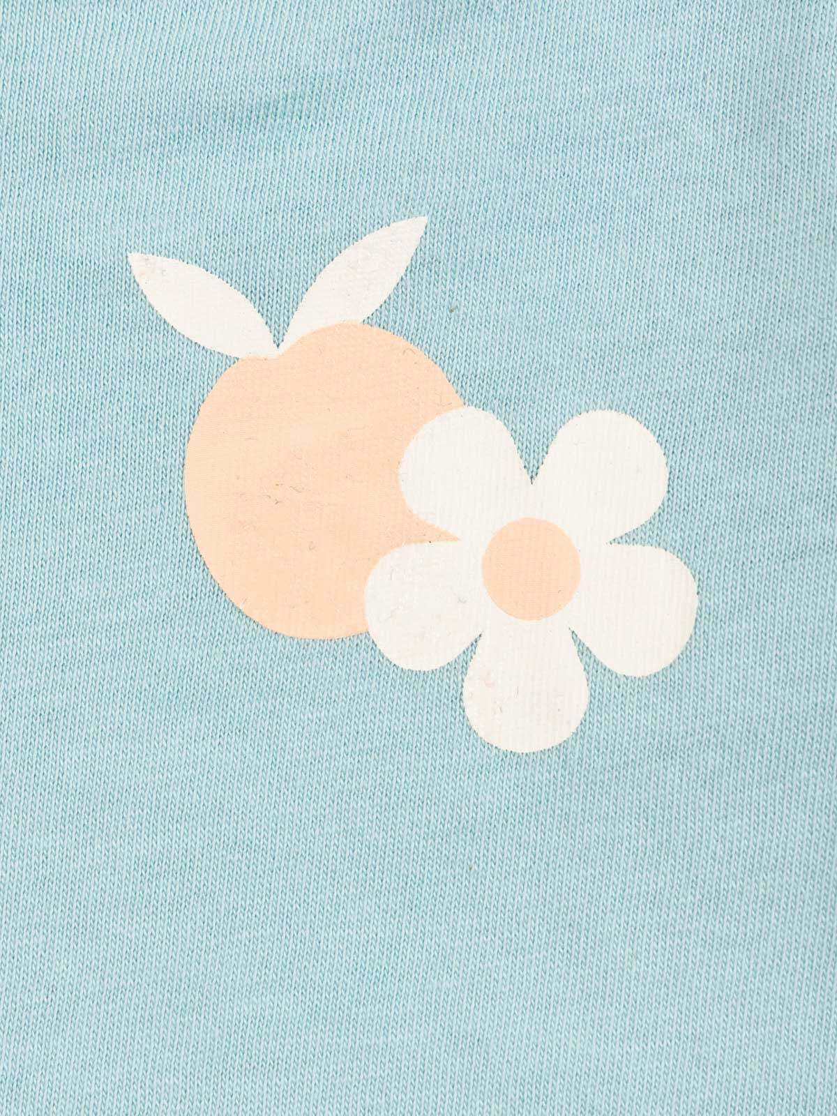 Tee-shirt aqua fleurs fille (3-36M) Tee-shirt aqua fleurs fille (3-36M)